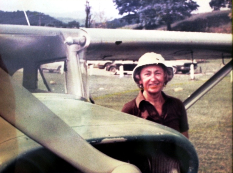 Ruth Tolley Gwinn, Manager of Hinton-Alderson Airport, at Pence Springs, West Virginia
