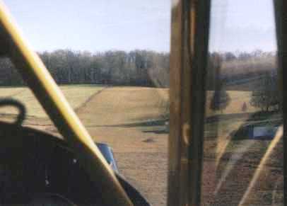 On short final at Mauzy's strip